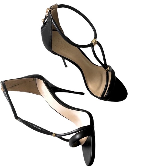 🇧🇷NWT: Le Chateau Lux: black strappy stilettos - Picture 2 of 7
